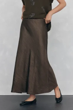 Mujer Pedro del Hierro Faldas>Falda estructura satinada
