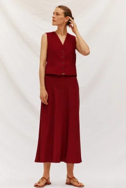 Mujer Cortefiel Trajes|Faldas>Falda fluída tencel