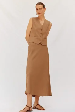 Mujer Cortefiel Trajes|Faldas>Falda fluída tencel