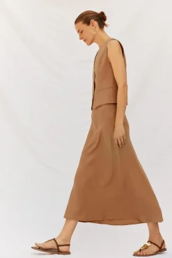 Mujer Cortefiel Trajes|Faldas>Falda fluída tencel