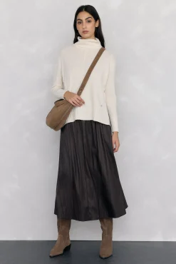 Mujer Pedro del Hierro Faldas>Falda larga efecto piel arrugado