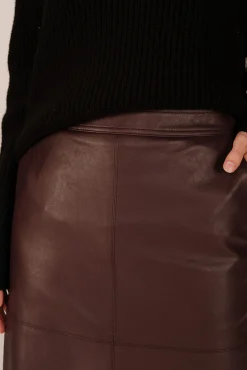 Mujer Grace & Mila Faldas>Falda larga midi en cuero