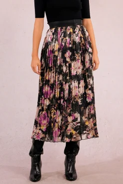 Mujer Molly Bracken Faldas>Falda larga plisada con estampado