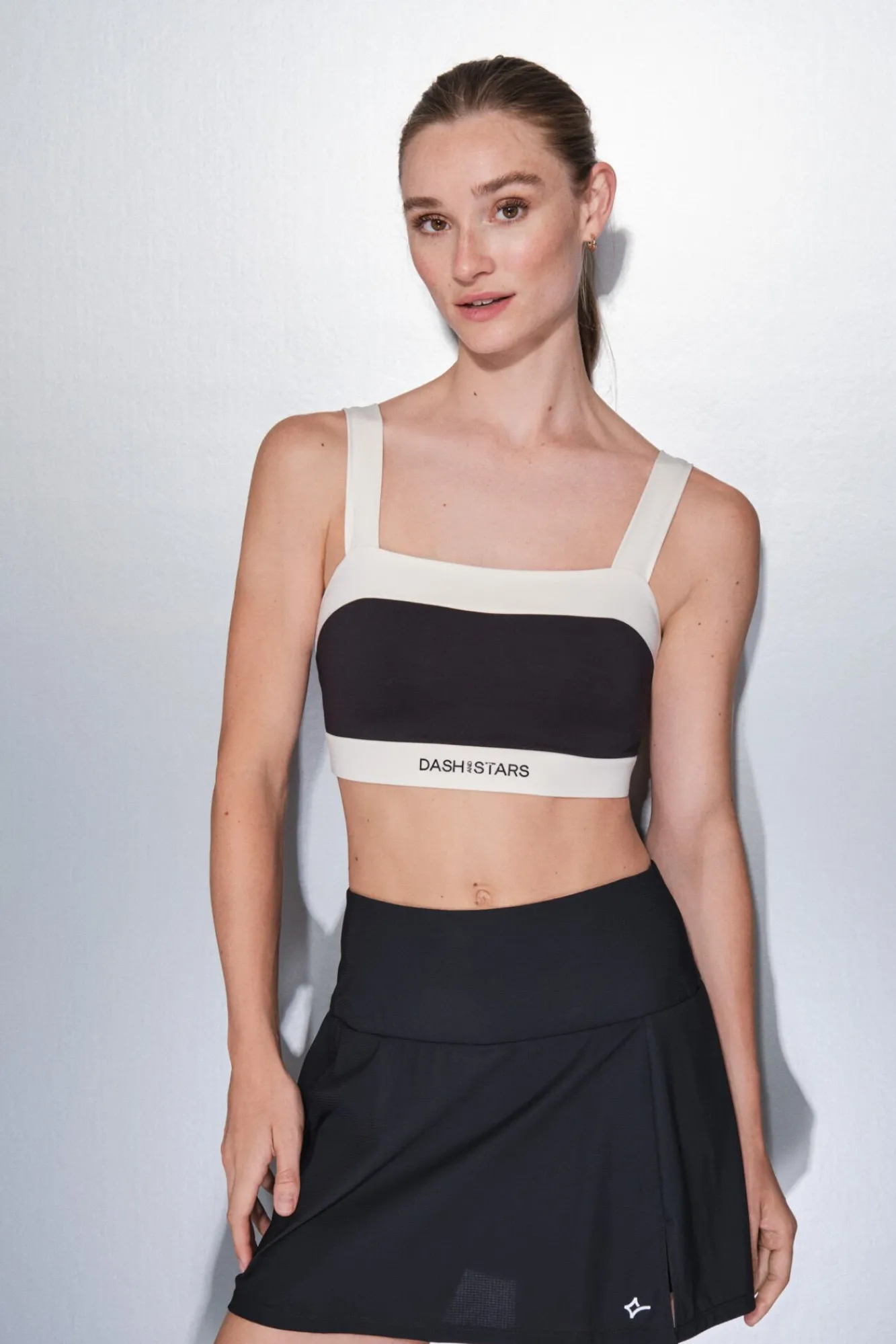 Mujer Dash and Stars Deporte|Faldas>Falda microfibra negra malla interior