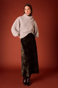 Mujer Slowlove Faldas>Falda midi de terciopelo tie dye