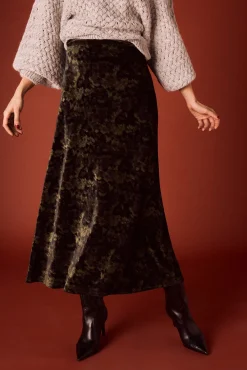 Mujer Slowlove Faldas>Falda midi de terciopelo tie dye