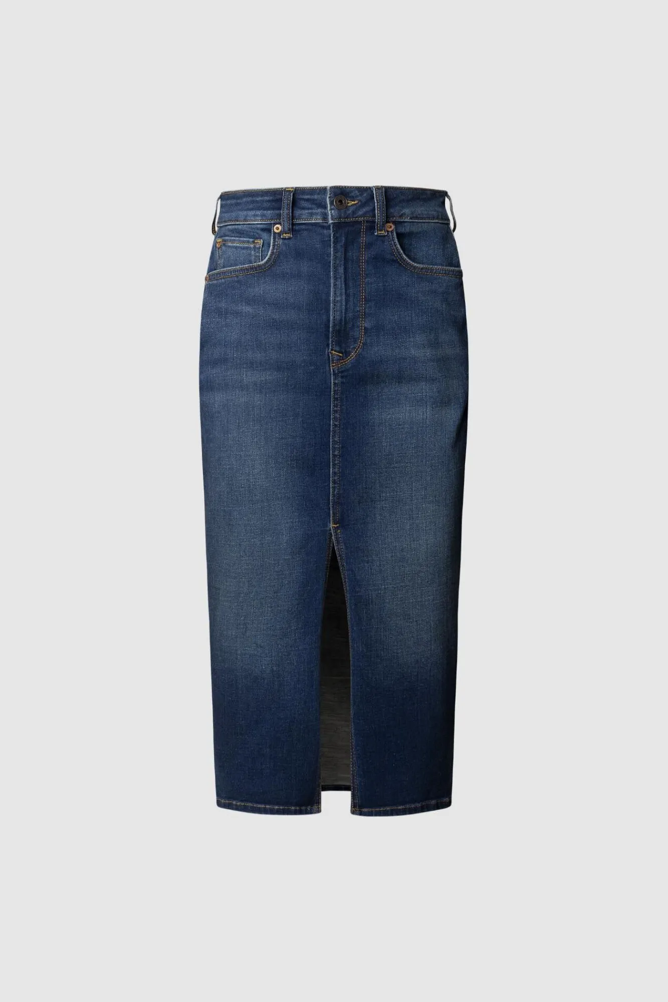 Mujer Pepe Jeans Faldas>Falda Midi Denim Fit Slim