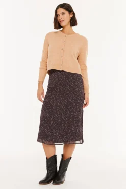 Mujer System Action Faldas>Falda midi estampado floral pequeño