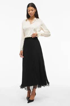 Mujer Vila Faldas>Falda midi plisada de gasa
