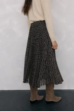 Mujer Pedro del Hierro Faldas>Falda midi plisada estampada