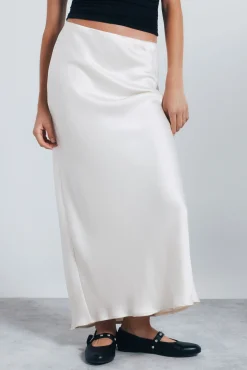 Mujer Springfield Faldas>Falda midi satinada