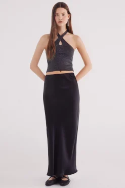 Mujer Springfield Faldas>Falda midi satinada