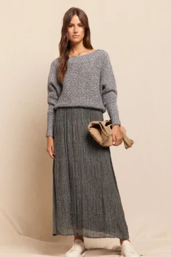 Mujer Slowlove Faldas>Falda midi satinada estampada