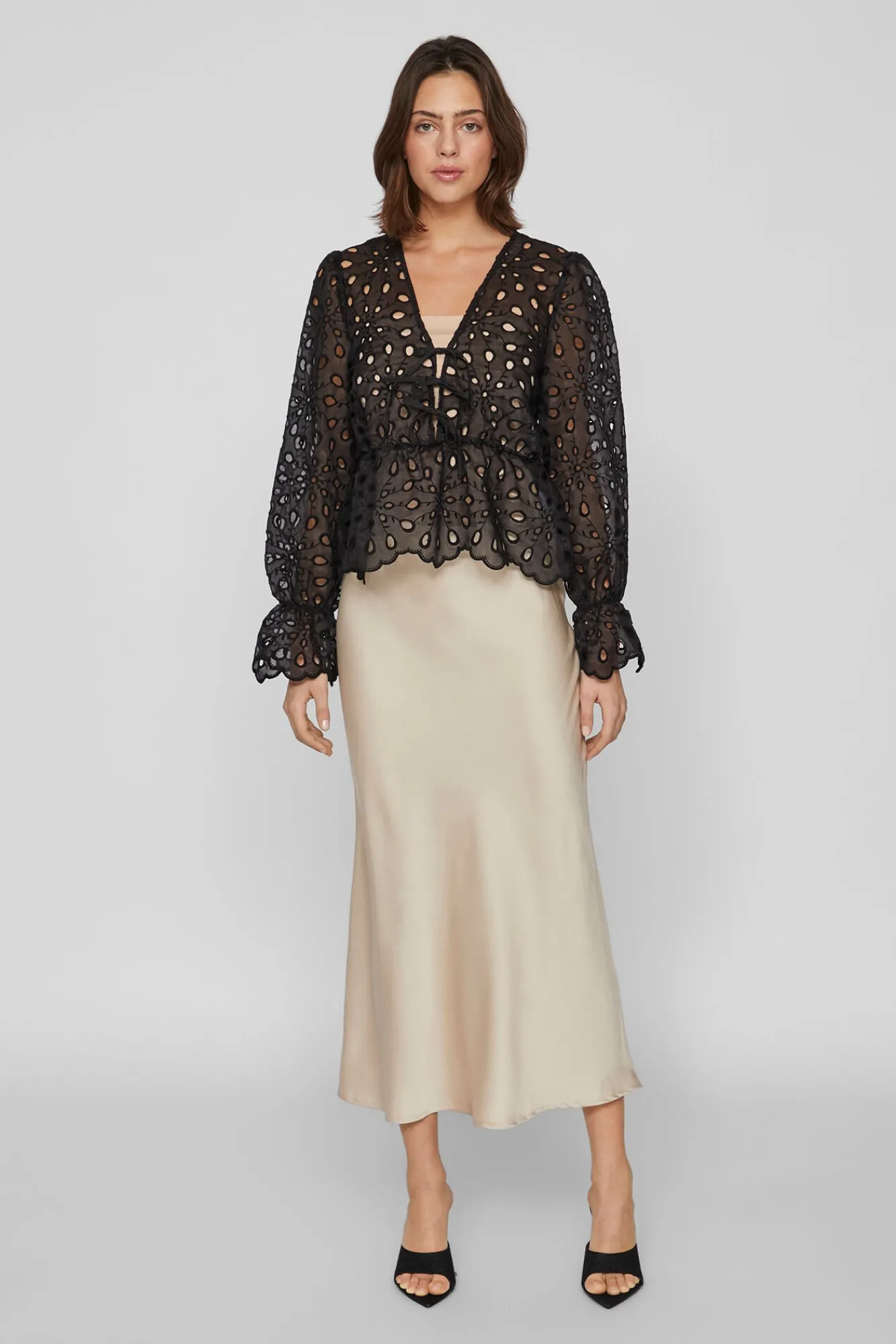 Mujer Vila Faldas>Falda midi satén