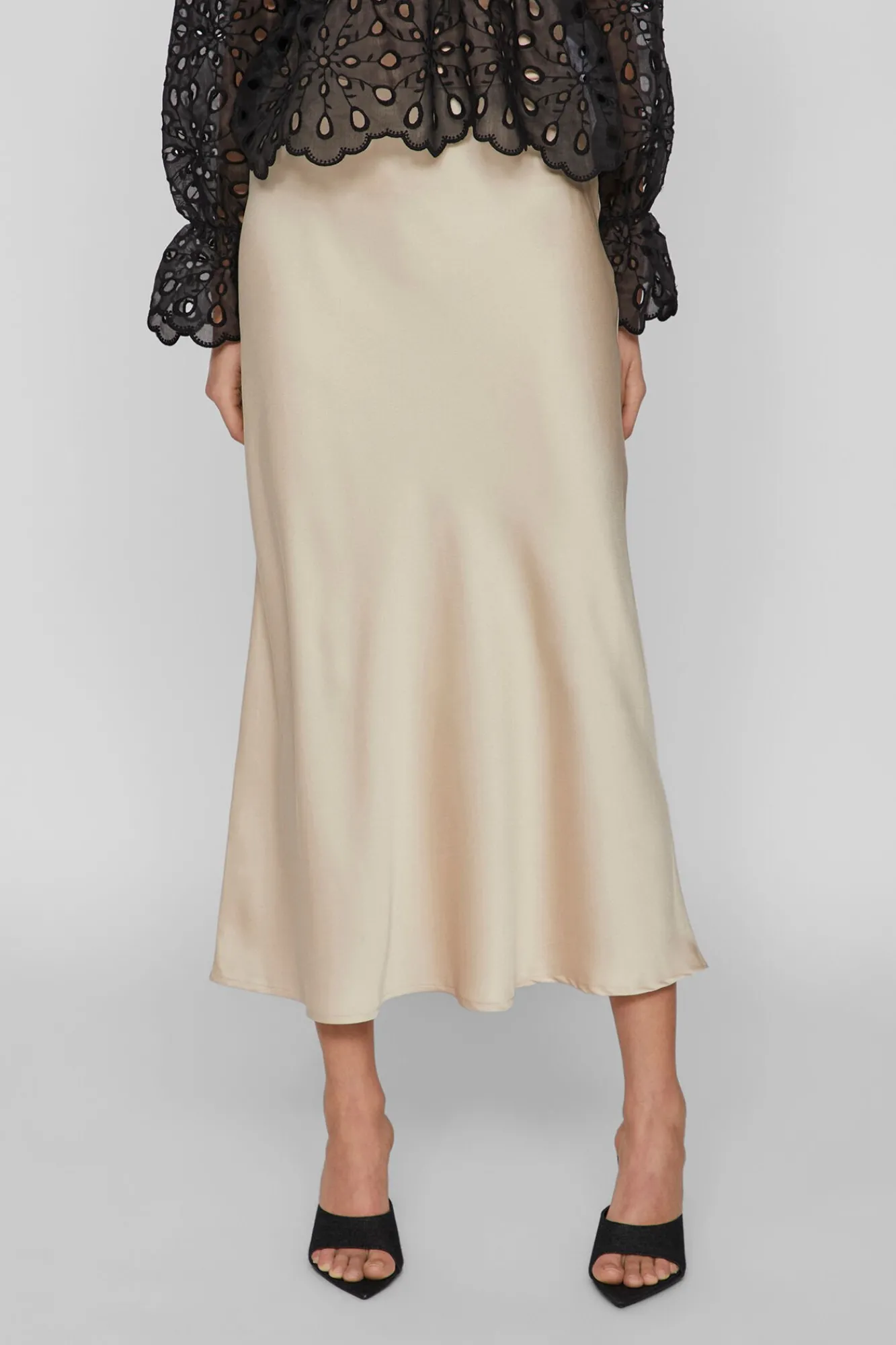 Mujer Vila Faldas>Falda midi satén