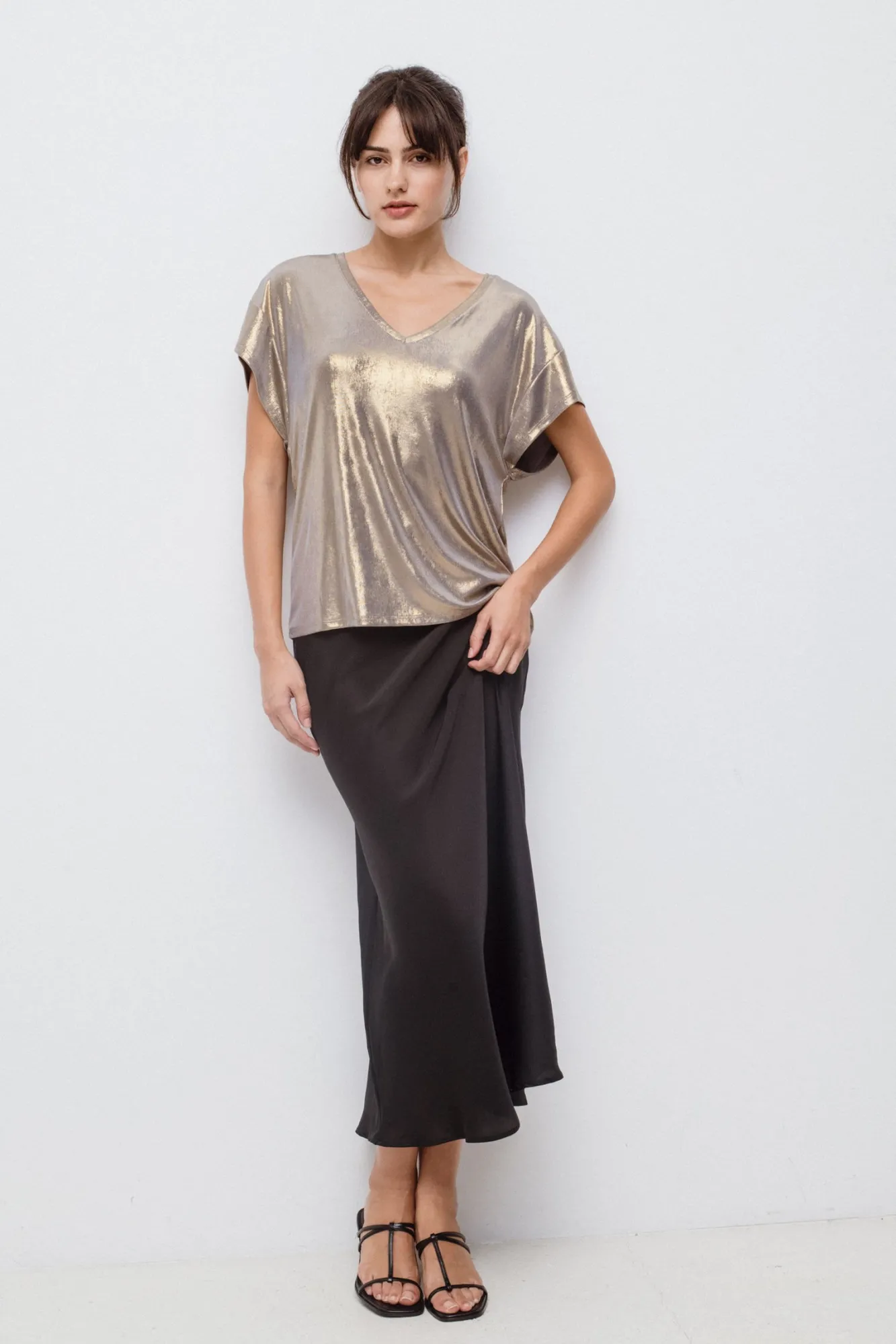 Mujer Vila Faldas>Falda midi satén