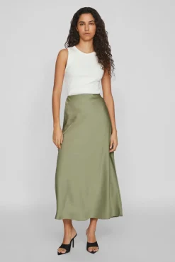 Mujer Vila Faldas>Falda midi satén