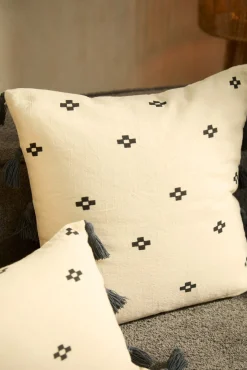 Calma House Fundas De Cojín>Funda de cojín cuadrada de algodón Kobe