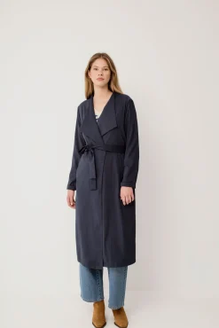 Mujer Vila Gabardinas|Abrigos>Gabardina larga anudada