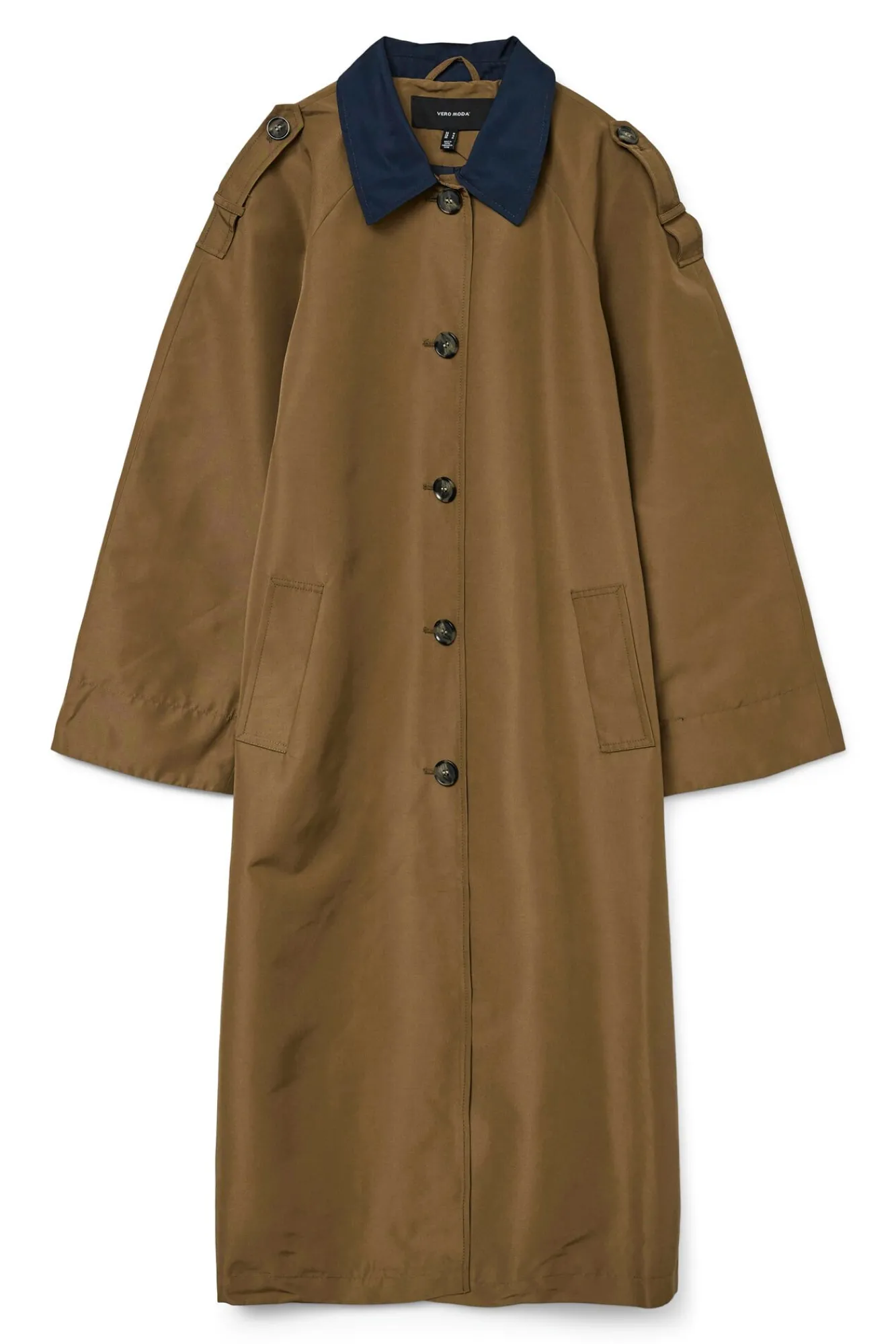 Mujer Vero Moda Gabardinas|Chaquetas>Gabardina larga bicolor