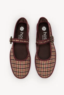 Mujer Hoss Intropia Bailarinas>Gala. Venecianas de terciopelo de cuadros