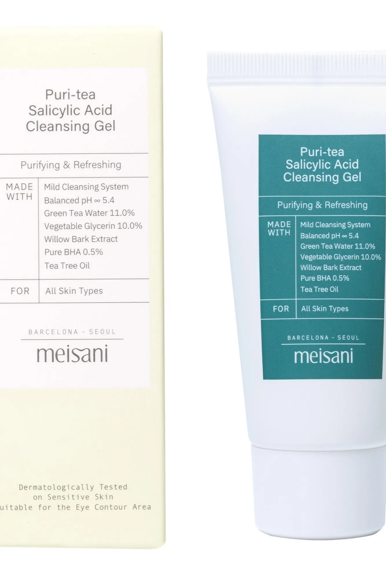 Meisani Cosmética Coreana|Cosmética Facial>Gel limpiador facial purificante y refrescante