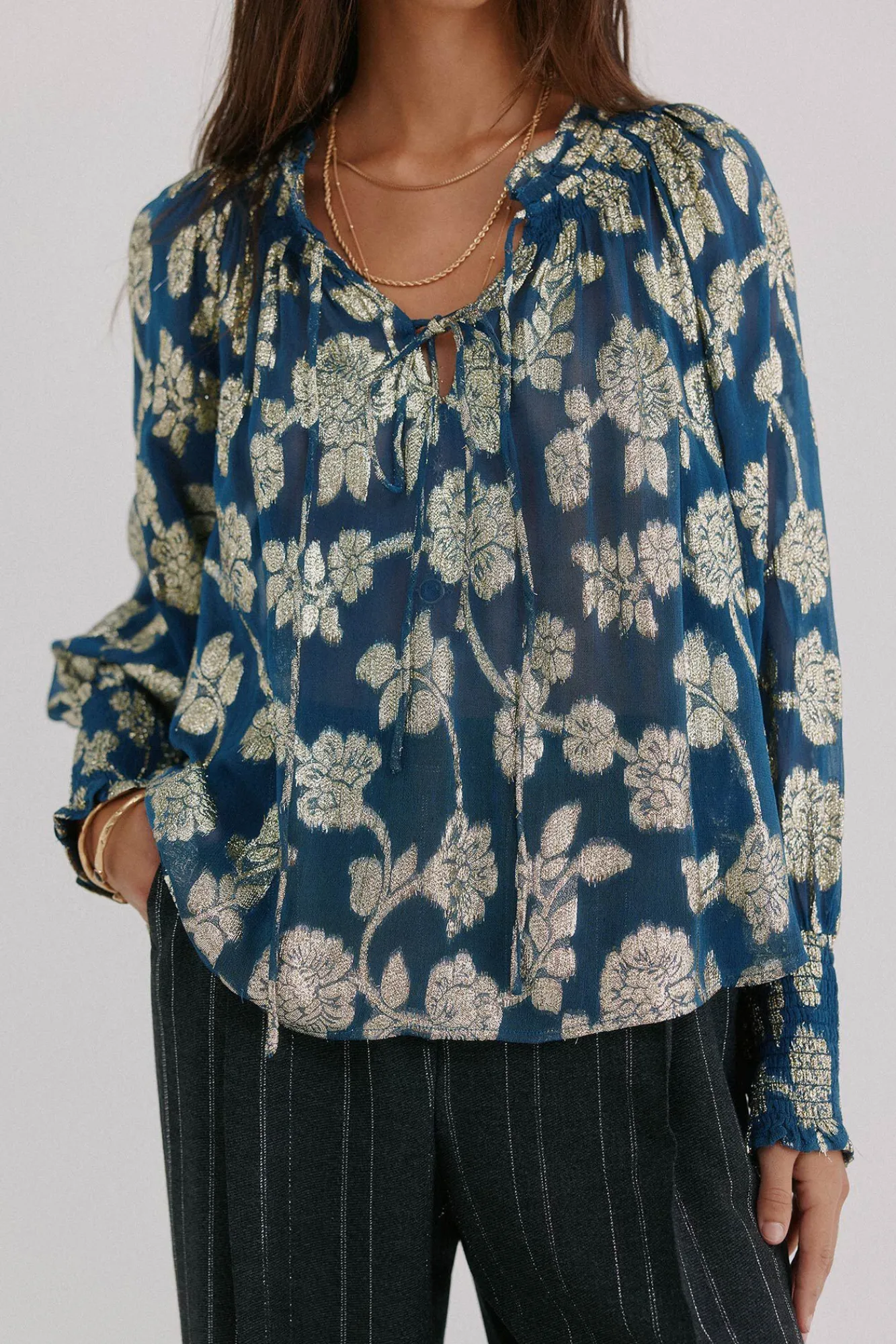 Mujer Hoss Intropia Blusas>Gianna. Blusa jacquard