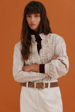 Mujer Hoss Intropia Blusas>Gina. Blusa a cuadros