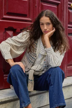 Mujer Hoss Intropia Blusas>Griselda. Blusa a rayas