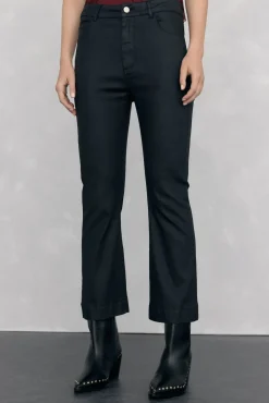 Mujer Pedro del Hierro Vaqueros|Pantalones>Jeans efecto cuero flare cropped basic