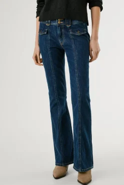 Mujer Pepe Jeans Vaqueros>Jeans flare de tiro bajo