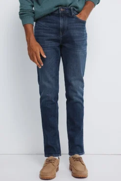 Hombre Springfield Vaqueros>Jeans lavado medio oscuro slim fit