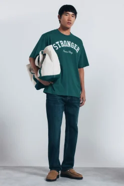 Hombre Springfield Vaqueros>Jeans lavado oscuro regular fit