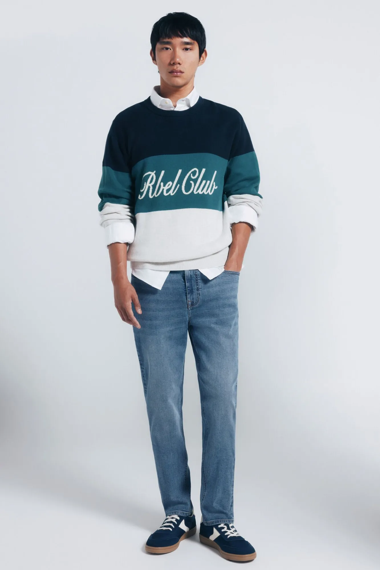 Hombre Springfield Vaqueros>Jeans sobretintados slim fit