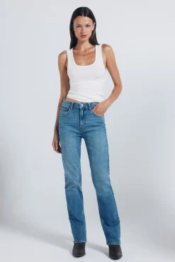 Mujer Springfield Vaqueros>Jeans straight tachas