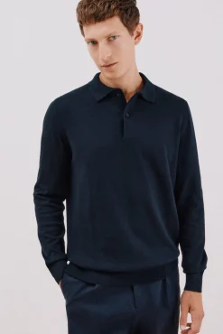 Hombre Cortefiel Jerséis>Jersey algodón cashmere cuello polo