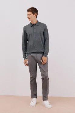 Hombre Cortefiel Jerséis>Jersey algodón cashmere cuello polo