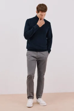 Hombre Cortefiel Jerséis>Jersey algodón cashmere cuello alto botones