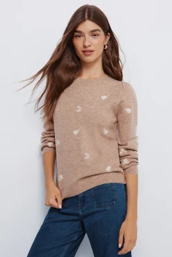 Mujer Springfield Jerséis>Jersey bordados flores