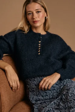 Mujer Polín Et Moi Jerséis>Jersey boton corazón Michelle