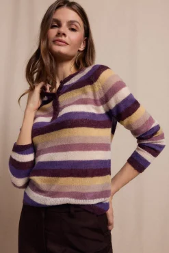 Mujer Slowlove Jerséis>Jersey botones rayas