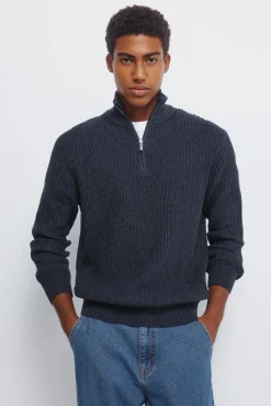 Hombre Springfield Jerséis>Jersey canalé cremallera