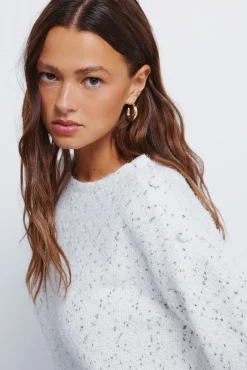 Mujer Springfield Blusas>Jersey chenilla botones hombro