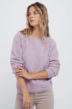 Mujer Springfield Jerséis>Jersey chenilla cable knit