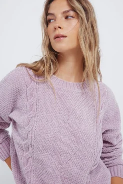 Mujer Springfield Jerséis>Jersey chenilla cable knit