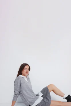 Mujer Springfield Jerséis>Jersey combinado camisero