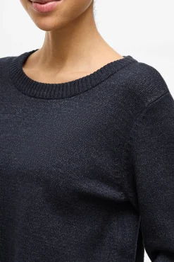 Mujer Vila Jerséis>Jersey con cuello redondo de viscosa