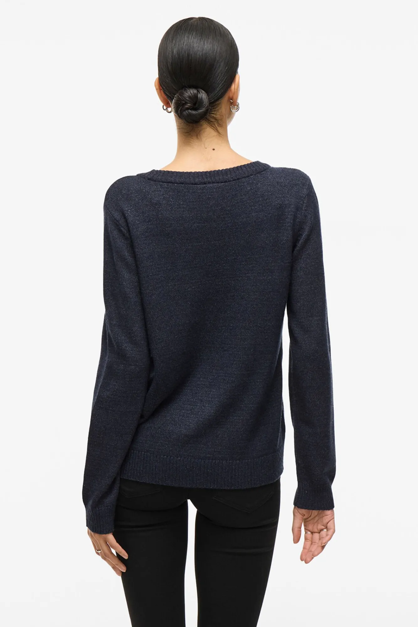 Mujer Vila Jerséis>Jersey con cuello redondo de viscosa