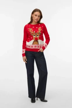 Mujer Vero Moda Jerséis>Jersey con estampado navideño
