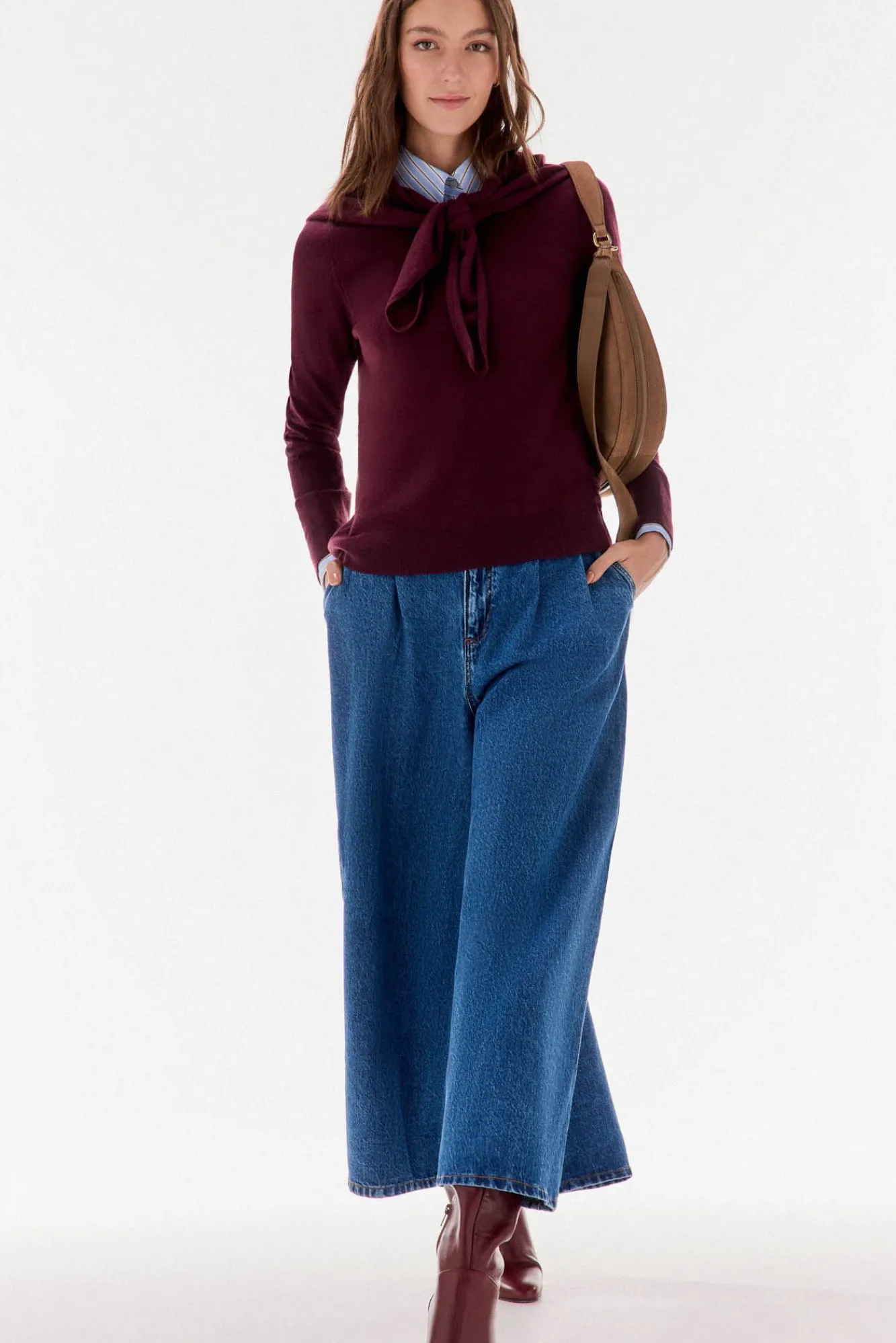 Mujer TFP by Tamara Falcó Jerséis>Jersey con fular 100% lana